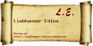 Liebhauser Edina névjegykártya